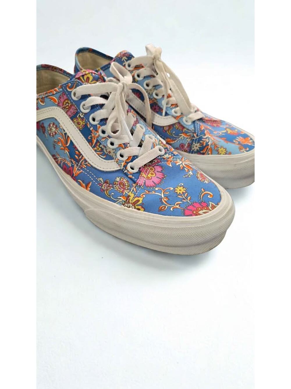 Vans Blue Floral Low-Top Sneakers